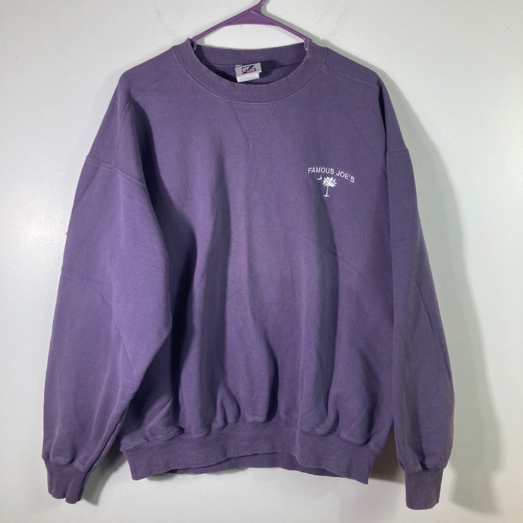 Mens Jerzees Z Class Vintage Famous Joe's Sweatshirt Purple Xl